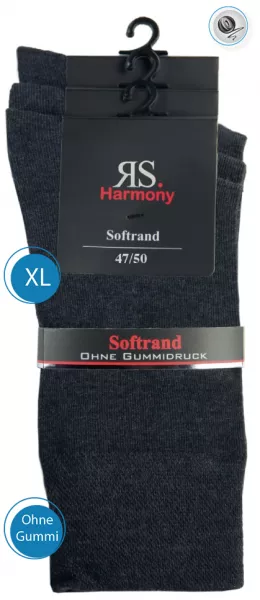 Socken ohne Gummi XL | Anthrazit